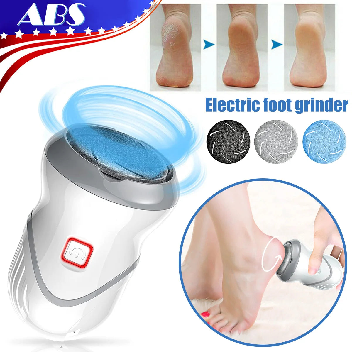 SmoothSole Pro: Electric Portable Callus Remover & Vacuum Foot Grinder