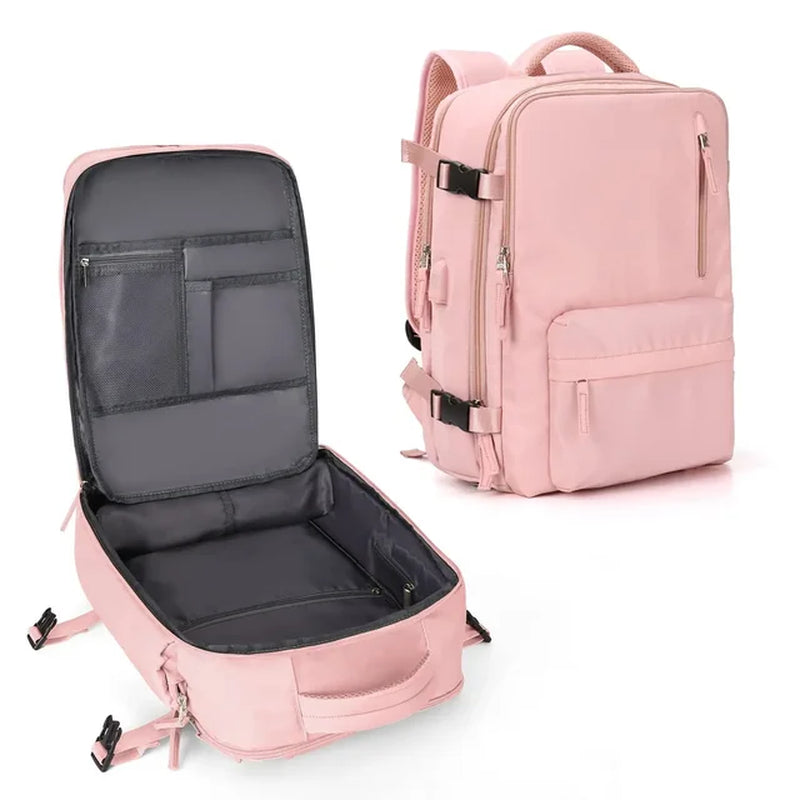 Jetsetter's Dream: Spacious, Lightweight Travel Backpack with USB Charging