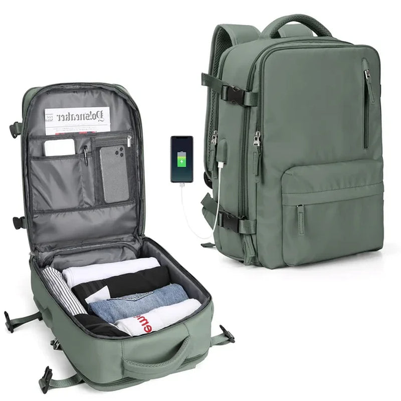 Jetsetter's Dream: Spacious, Lightweight Travel Backpack with USB Charging