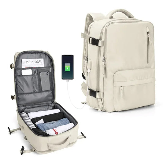 Jetsetter's Dream: Spacious, Lightweight Travel Backpack with USB Charging