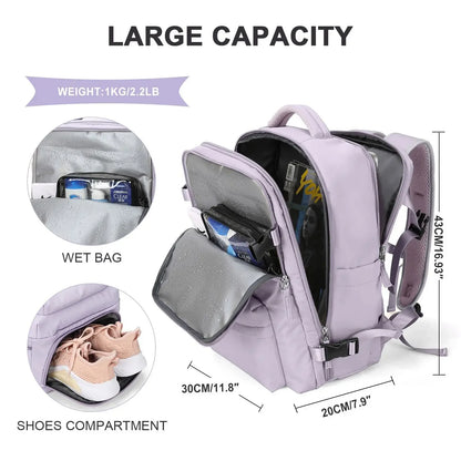 Jetsetter's Dream: Spacious, Lightweight Travel Backpack with USB Charging
