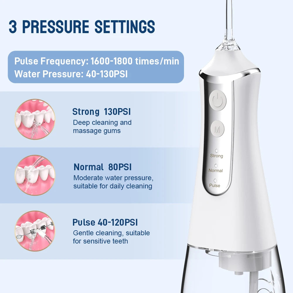 SparkleFloss Pro: Portable Teeth Whitening Water Flosser & Dental Jet Cleaner