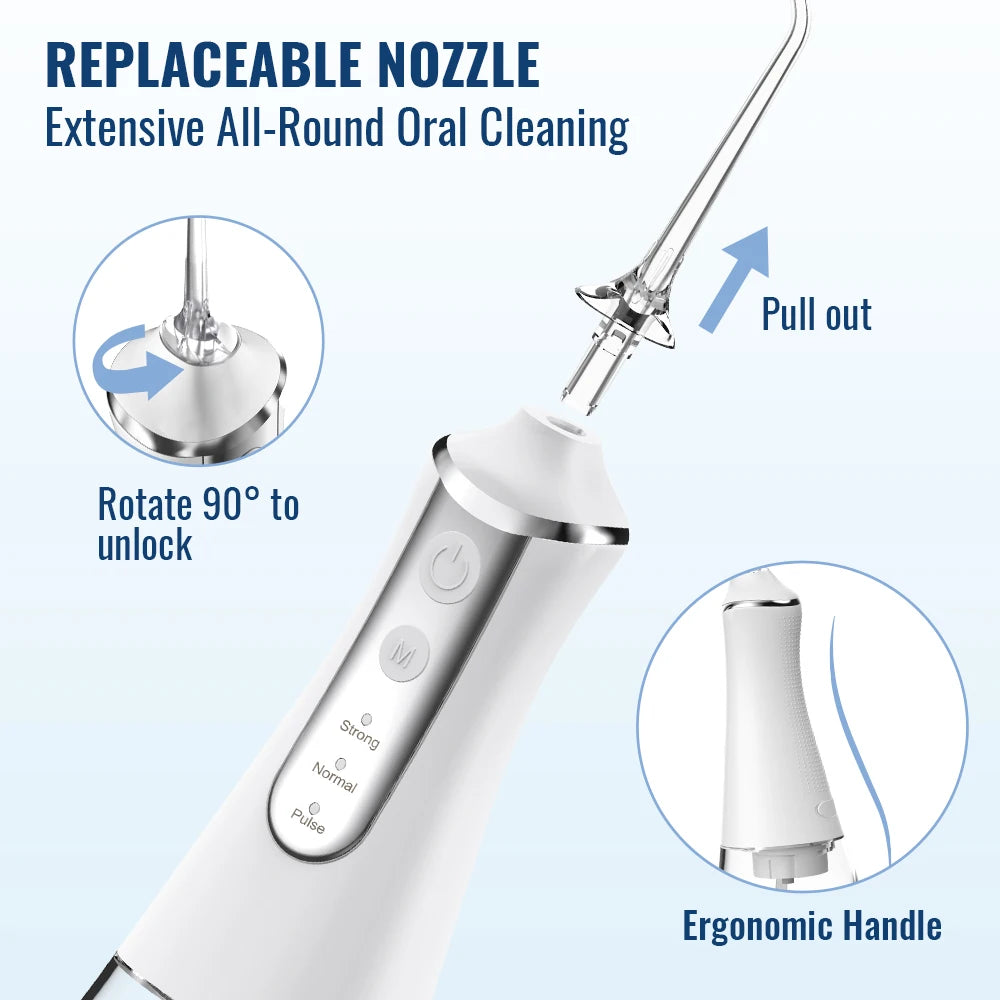 SparkleFloss Pro: Portable Teeth Whitening Water Flosser & Dental Jet Cleaner