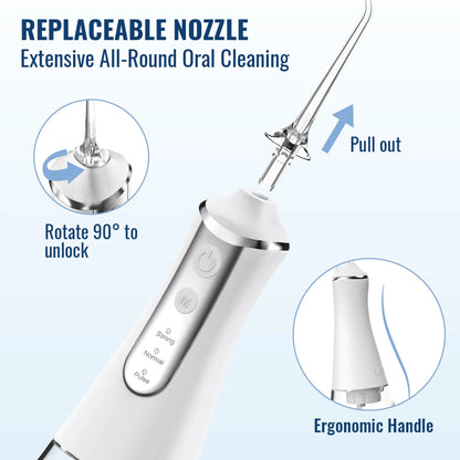 SparkleFloss Pro: Portable Teeth Whitening Water Flosser & Dental Jet Cleaner