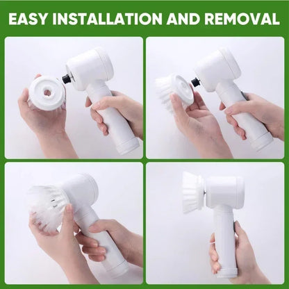 SpinScrub Pro: Electric Power Scrubber with 5 Brush Heads