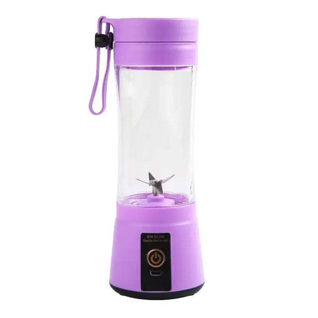 Summer Squeeze: USB-Powered Mini Juice Blender - Blend On-the-Go with 6 Blade Precision!