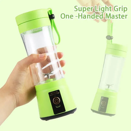 Summer Squeeze: USB-Powered Mini Juice Blender - Blend On-the-Go with 6 Blade Precision!