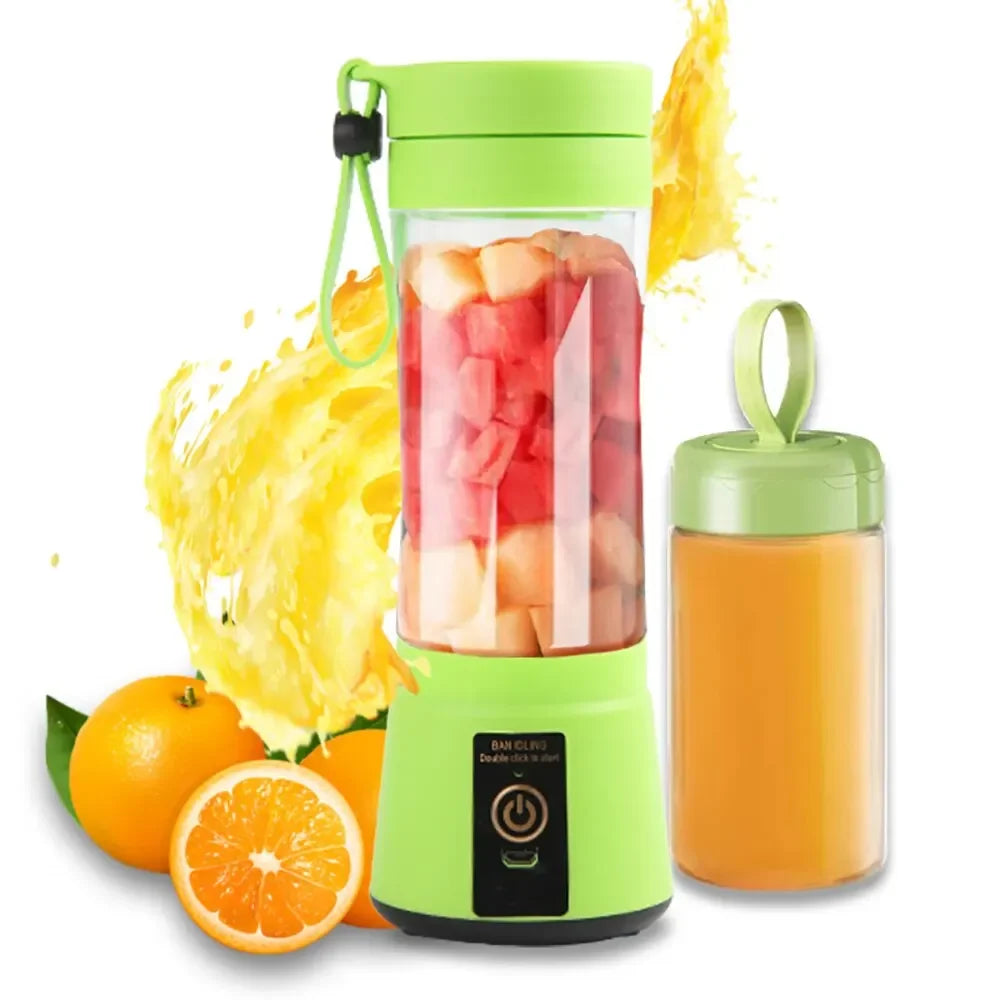 Summer Squeeze: USB-Powered Mini Juice Blender - Blend On-the-Go with 6 Blade Precision!