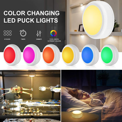 Illuminate Your Space: RGB LED Puck Lights for Versatile Home Decoration