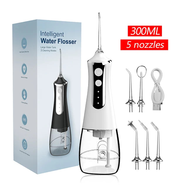 SparkleFloss Pro: Portable Teeth Whitening Water Flosser & Dental Jet Cleaner