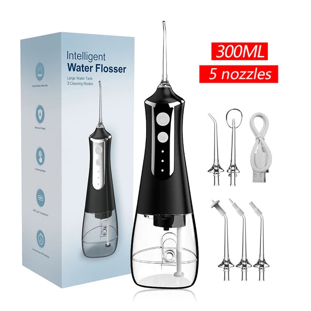 SparkleFloss Pro: Portable Teeth Whitening Water Flosser & Dental Jet Cleaner