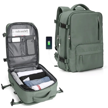Jetsetter's Dream: Spacious, Lightweight Travel Backpack with USB Charging